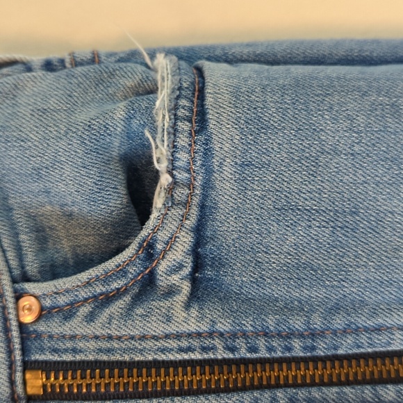 Mother The Rascal High Waist Zip Step Hem Jeans 24 - Picture 10 of 16